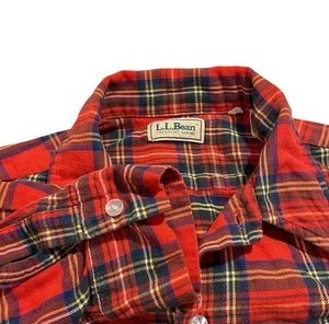 Vintage 80’s L.L.Bean Made in USA Tartan Check Flannel Shirt Super Soft Cotton - Bild 1 von 5