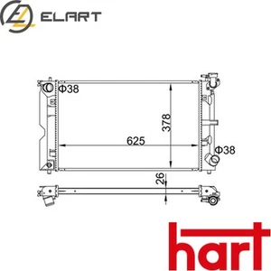 RADIATOR ENGINE COOLING 606 459 FOR TOYOTA COROLLA 1ND-TV 1.4L 4cyl COROLLA - Picture 1 of 6