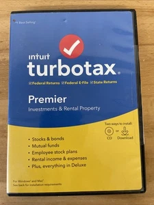 TurboTax Premier 2019 Investments & Rental Property NEW SEALED for Windows & MAC - Picture 1 of 4