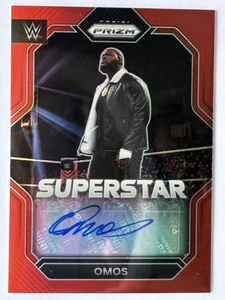 2023 Panini Prizm WWE Omos /99 Red Superstar Signatures #SA-OMS Nigerian Giant! - Picture 1 of 3
