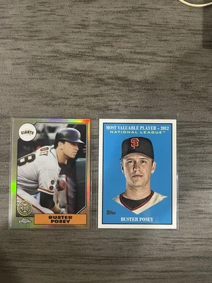 Lote Buster Posey 2017 Topps Chrome/2025 Topps Update Series #87T-6/MV-18 SFGiant Foto 1 de 2