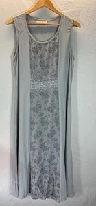VTG Spencer Alexis Maxi tank Dress 16 Blue embellished  Whimsygoth Fairy Blue - Picture 1 of 10