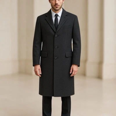 Brooks Brothers 1818 Мужская классическая длинная шерстяная смесь пальто - сделано в США - 38R - Изображение 1 из 4