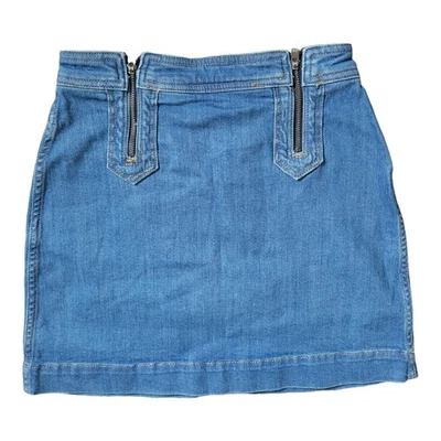 NEW Anthropologie Pilcro & the Letterpress Denim Skirt A-Line Zippers Women 2 - Image 1 of 4