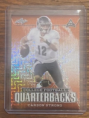 2021 Leaf Metal College Football Quarterback MOJO Orange CARSON STRONG 2/2 ARC - Image 1 of 2