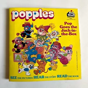 Vintage Popples Kid Stuff Book & Tape Pop Goes The Jack In The Box 1987 - Foto 1 di 6