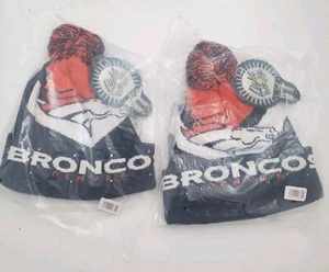 2- Nuovo Denver Broncos Light Em Up LED Beanie Cappello Adulto Fan Gioco Notte - Foto 1 di 3