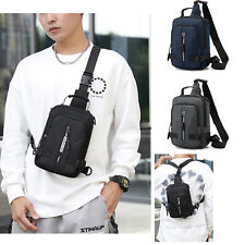 Men's Sling Messenger Backpack Crossbody Bag Anti-theft Chest Shoulder USB Port