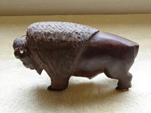 Ironwood hand carved Buffalo - Bild 1 von 12