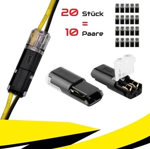 20x D2 KFZ Auto Stecker Kontakt 2 Polig LED Audio Steckverbinder Steckverbindung - Bild 1 von 14