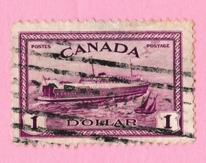 vintage stamp CANADA TRAIN FERRY SHIP 1946 #273 - Picture 1 of 2