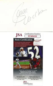 Carol Vadnais Signed Bruins Autographed 3x5 Cream Index Card JSA #FF49410 - Picture 1 of 2