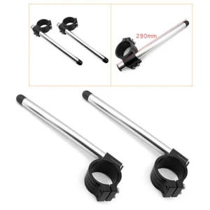Set Clip On Handle Bar Handlebar Fits Ducati 749 999 848 1098 1198 53MM Fork CNC - Picture 1 of 4