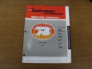 Johnson Outboard Motors 1978 2HP Model 2R78 Service Manual P/N JM-7802 - Picture 1 of 4