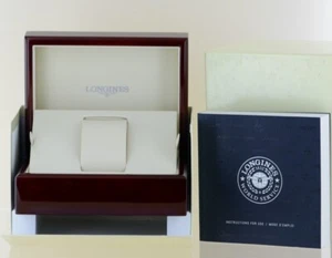 Longines Uhrenbox Verkaufsbox Holz Hochglanz NOS - Picture 1 of 6