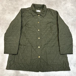 Pendleton Quilted Jacket Womens XL Vintage Button Up Padded Coat, Green - Picture 1 of 10