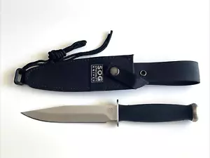 SOG S13 Government Fixed Blade Knife 440A Nylon Scabbard Seki-Japan 1993 - Picture 1 of 19