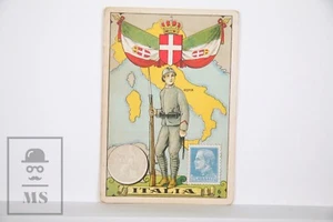 Trading Card - Flag, Soldier & Country. 6, Italy - Spanish Chocolate Adv. - Picture 1 of 2