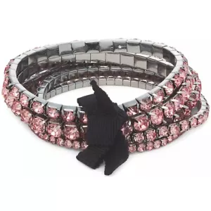 Vera Wang Pink Stone 5-Piece Stretch Bracelet Set - Picture 1 of 1