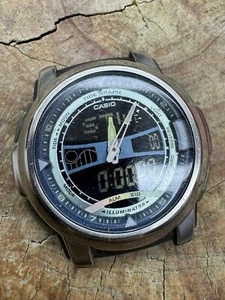 Vintage Casio 4348 AQF 101 Thermometer Tide Moon Chronograph  Illuminator A1 - Picture 1 of 16