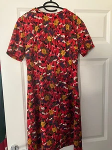 Vintage Dress Ladies Retro Floral 1960s/70s Short Sleeve Collar Handmade size 10 - Picture 1 of 5