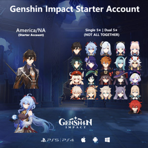 America/NA Genshin Impact Diluc Hu Tao Eula Zhongli Xiao Baal Ayaka Kazuha Venti