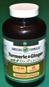 Amazing Formulas Turmeric Curcumin & Ginger with BioPerine 2250 mg Per Servin... - Picture 1 of 5