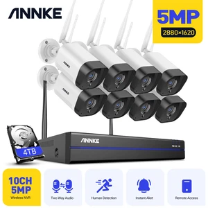 ANNKE 8CH NVR Wireless 5MP Security Camera System Two Way Audio Outdoor H.265+ - Picture 1 of 19