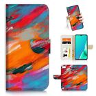 ( For iPod Touch 5 6 7 ) Wallet Flip Case Cover PB23145 Abstract Paint