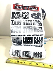 New Bark Box Dog Toy Marvel Spiderman The Daily Bugle Newspaper Squeaker XS/S - Picture 1 of 3