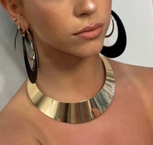 Chunky Collar Choker Wide Statement Necklace Fashion Jewelry B1 - Picture 1 of 32