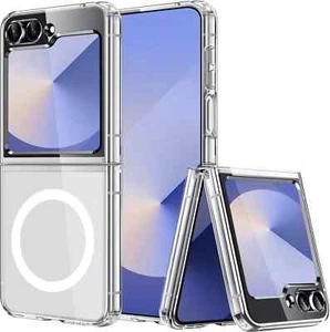 Clear Case For Samsung Galaxy Z Flip 6 5 4 3 Shockproof Magnetic Phone Cover - Picture 1 of 4