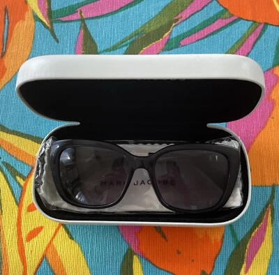 Marc By Marc Jacobs MMJ 493/S 284HD 55-18-140 黑银太阳镜带盒 — 第 1/4 张图片