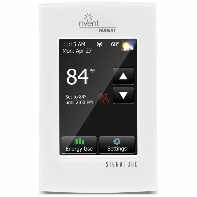 Nuheat AC0055 Signature Dual-Voltage 7-Day Programmable Touchscreen Thermostat