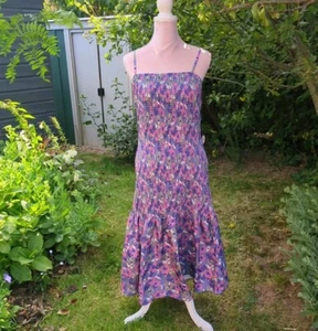 Chi Chi London Summer Dress With Full Shirred Bodice And Flow UK12 Midi - Picture 1 of 7