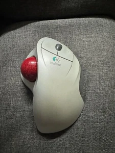 Logitech Cordless Trackman Wheel Mouse Trackball T-RA18 NO Receiver - Picture 1 of 7