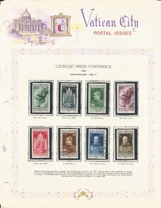 VATICAN CITY - 1936 - Postage Issues - WHITE ACE PAGE no 7 - used and CTO - Picture 1 of 2