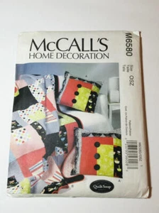 Almohada y edredón McCall's patrón de costura M6580 sin cortar - Imagen 1 de 2