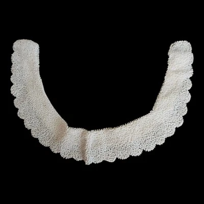 De Colección Cuentas Cuello Semilla Cuentas Blanco Alto Chocker Boda Delicado Festoneado  Foto 1 de 4