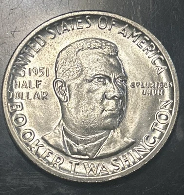 1951 Booker T. Washington Memorial Half Dollar Silver Commemorative Coin - Image 1 of 2