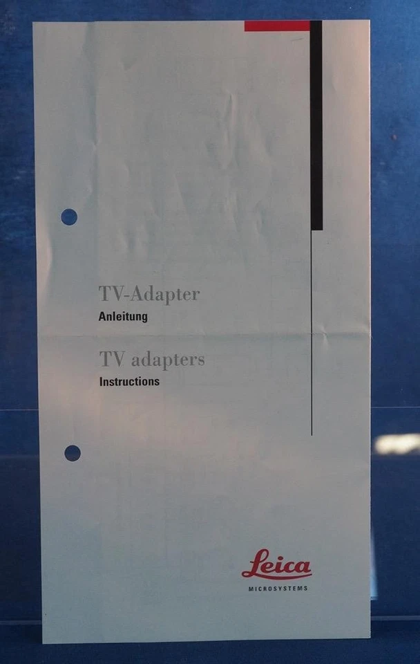 Leica Mikrosysteme TV Adapter Bedienungsanleitung - Bild 1 von 1