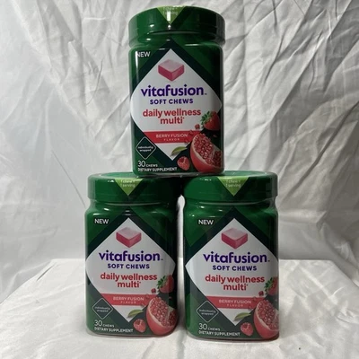 Мягкие жевательные конфеты Vitafusion для ежедневного оздоровления взрослых Multi Vit 30 штук срок годности 12/25 3 шт. - Изображение 1 из 4