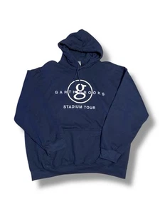 GARTH BROOKS Stadium Tour Pullover HOODIE Mens XL Blue Concert Merch Shirt - Picture 1 of 4