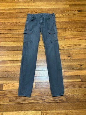 7 For All Mankind Womens Cargo Joggers Size 27 Gray Stretch Cotton Skinny Fit - Image 1 of 4