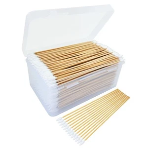 6-Inch Cotton Swabs with Bamboo Sticks (600 Count) - Pointed Tips - Reusable ... - Picture 1 of 6