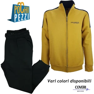 Tuta da ginnastica uomo completa felpata con cerniera zip pesante blu COVERI M L - Imagen 1 de 26