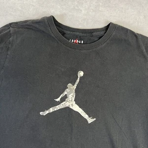 Nike Air Jordan T Shirt Mens XXL Black Jumpman Snake Skin Logo Print Crew Neck - Picture 1 of 6