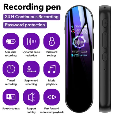 64G Voice Recorder Mini Dictaphone MP3 Player Spy for Lecture Interview Meetings - Image 1 of 4