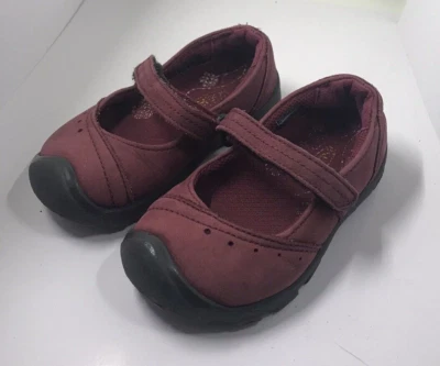 Little Girls Size 7 Keen Mary Janes  Maroon Burgundy Suede EUC - Image 1 of 4