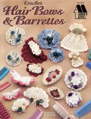 OOP!!! CROCHET HAIR BOWS & BARRETTES 16 DESIGNS - Image 1 of 2